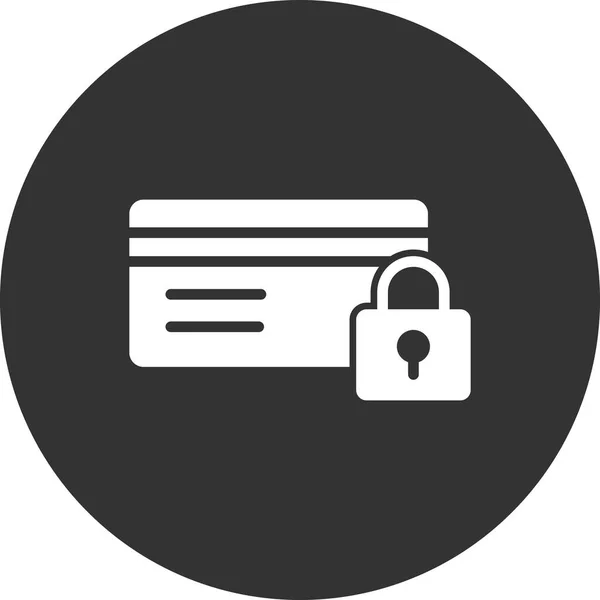 Εικονίδιο Ασφαλείας Της Πιστωτικής Κάρτας Εικονογράφηση Διάνυσμα — Διανυσματικό Αρχείο
