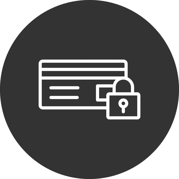 Ícone Segurança Cartão Crédito Ilustração Vetorial — Vetor de Stock