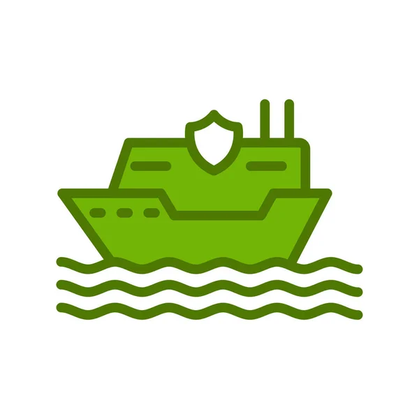 Cruise Ship Vector Line Icon — Vector de stoc