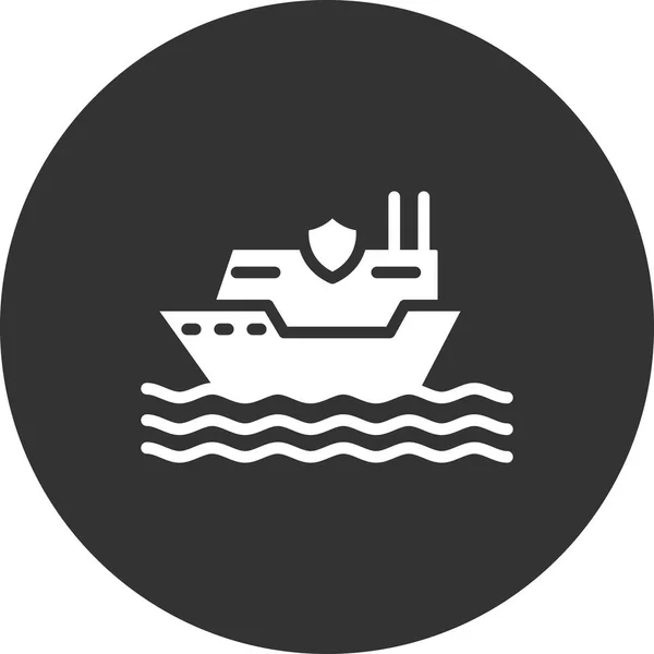 Kreuzfahrtschiff Vektor Liniensymbol — Stockvektor