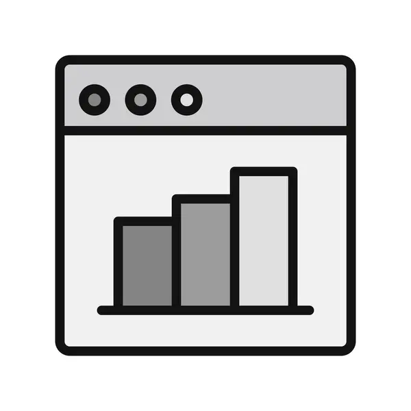 Web Istatistik Simgesi Vektör Illüstrasyonu — Stok Vektör