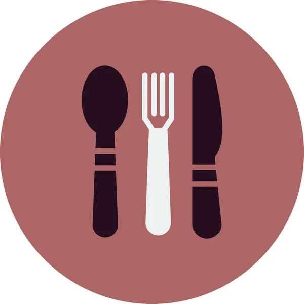 Spoon Fork Knife Cutlery Vector Illustration — Image vectorielle