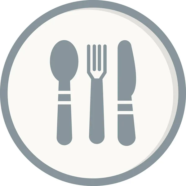 Spoon Fork Knife Cutlery Vector Illustration — Vetor de Stock