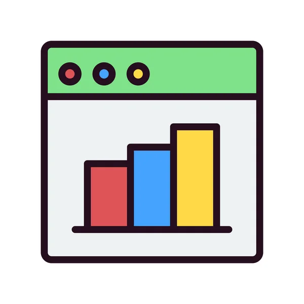 Web Statistics Icon Vector Illustration — Stock Vector