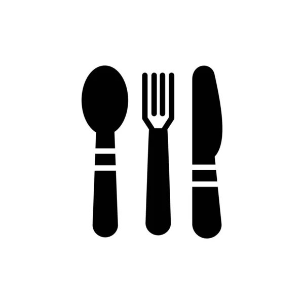 Spoon Fork Knife Cutlery Vector Illustration — Stok Vektör