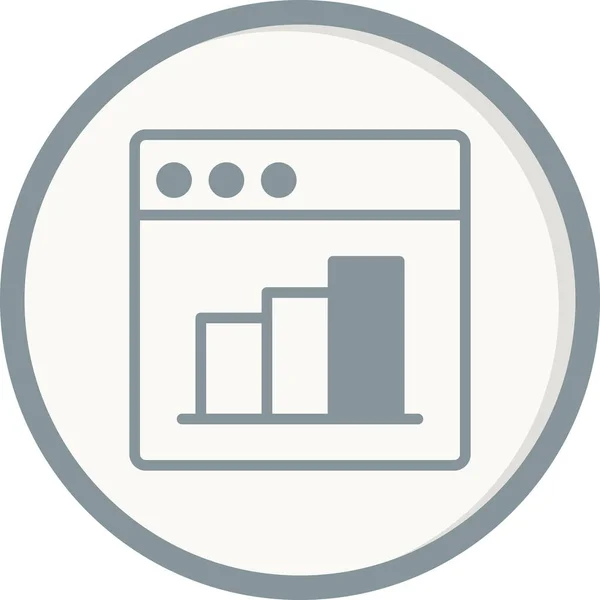 Web Statistics Icon Vector Illustration — Wektor stockowy