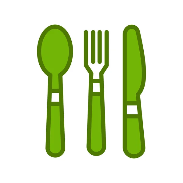 Spoon Fork Knife Cutlery Vector Illustration — Vetor de Stock