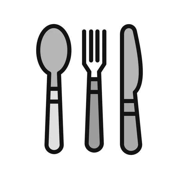 Spoon Fork Knife Cutlery Vector Illustration — Stok Vektör