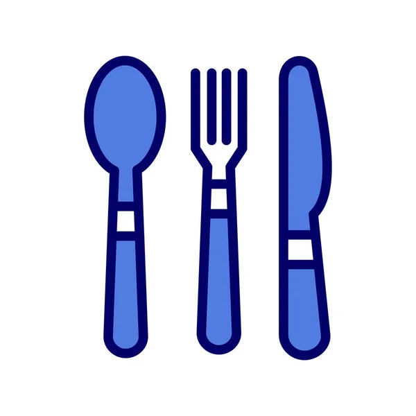 Spoon Fork Knife Cutlery Vector Illustration — Stok Vektör