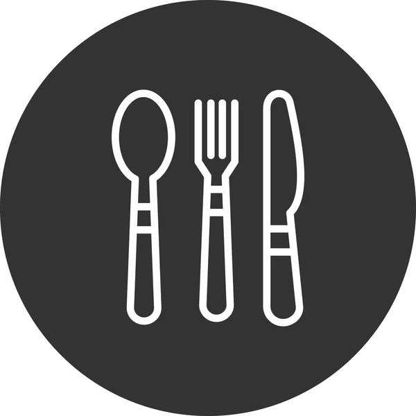 Spoon Fork Knife Cutlery Vector Illustration — Image vectorielle