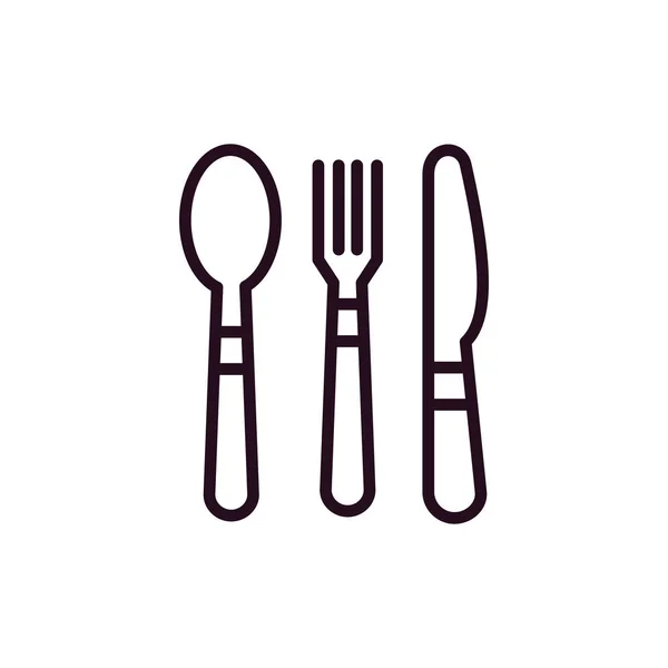 Spoon Fork Knife Cutlery Vector Illustration — Image vectorielle