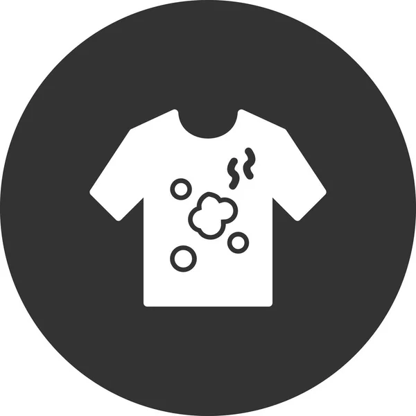 Camisa Sucia Ilustración Vectorial Icono Diseño Simple — Vector de stock