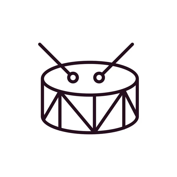 Drum Icon Vector Musical Instrument Sign —  Vetores de Stock