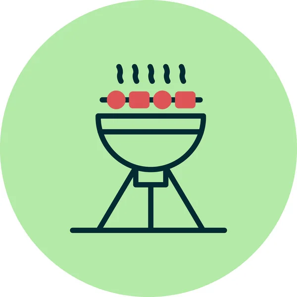 Barbecue Simple Vector Icon Illustration — Vetor de Stock