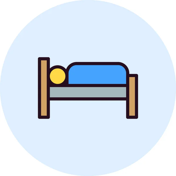 Bett Web Icon Vektor Illustration — Stockvektor