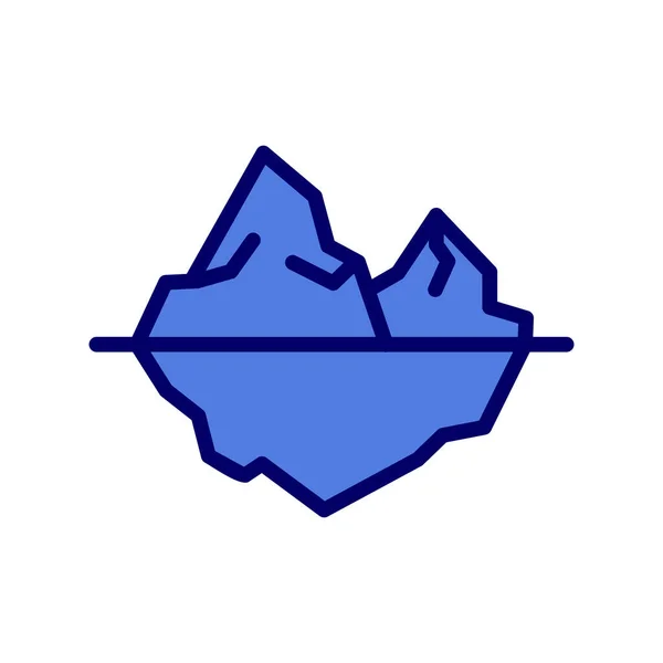 Ikon Gletser Vektor Terisolasi - Stok Vektor