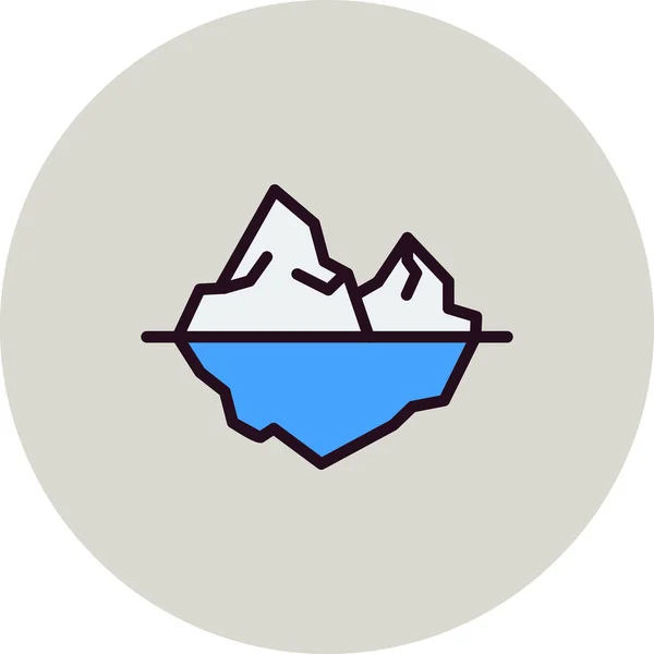 Glacier Icon Vector Isolated — Image vectorielle