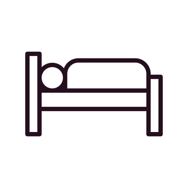 Bed Web Icon Vector Illustration — ストックベクタ