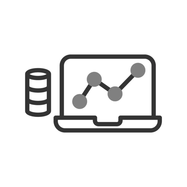 Databasen Enkel Ikon Vektorillustration — Stock vektor