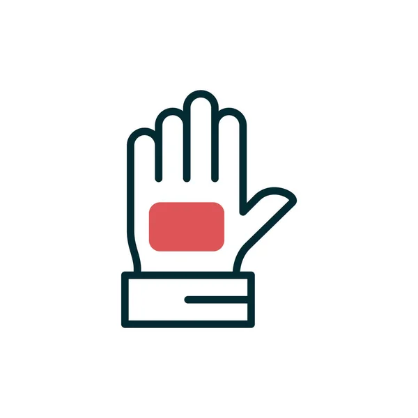 Single Glove Icon Vector Illustration — ストックベクタ