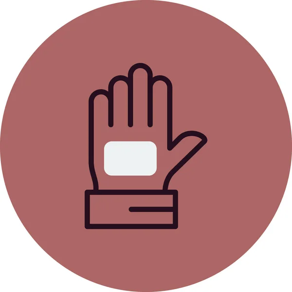 Vektorillustration Icon Element Hintergrund Handschuh — Stockvektor