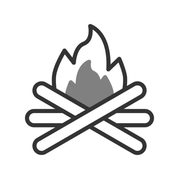 Bonfire Icon Symbol Logo Illustration — Stockvector