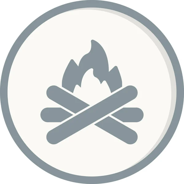 Bonfire Icon Symbol Logo Illustration — Stok Vektör