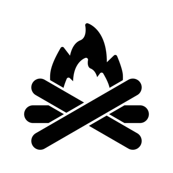 Bonfire Icon Symbol Logo Illustration — Stockvector