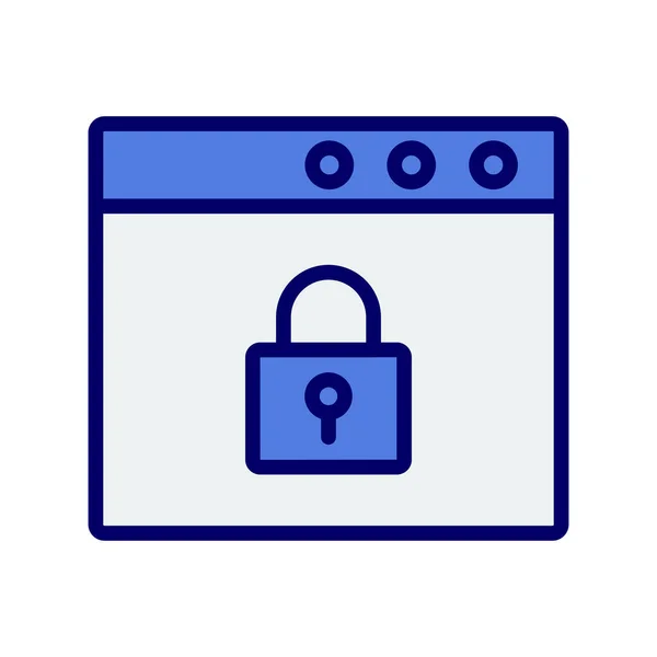 Browser Security Web Icon Simple Illustration — стоковый вектор