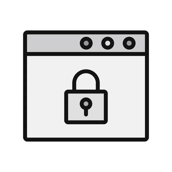 Browser Security Web Icon Simple Illustration — стоковый вектор