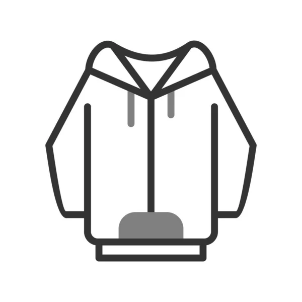 Hoodie Ikonen Vektorillustration — Stock vektor