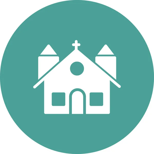 教会のアイコンベクトルロゴデザイン — ストックベクタ