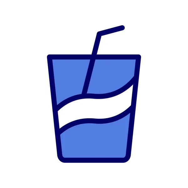 Vector Vaso Bebida Icono Soda Crema — Archivo Imágenes Vectoriales