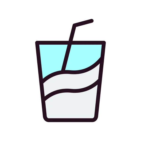 Vector Drink Glass Cream Soda Icon — стоковый вектор