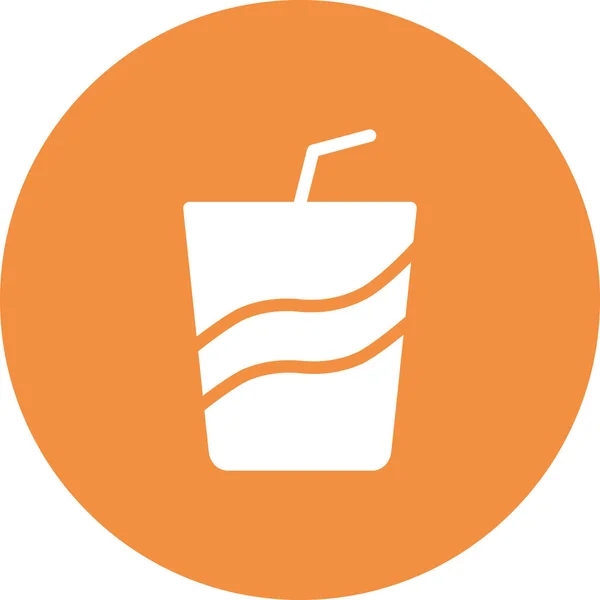 Vector Drink Glass Cream Soda Icon — стоковый вектор