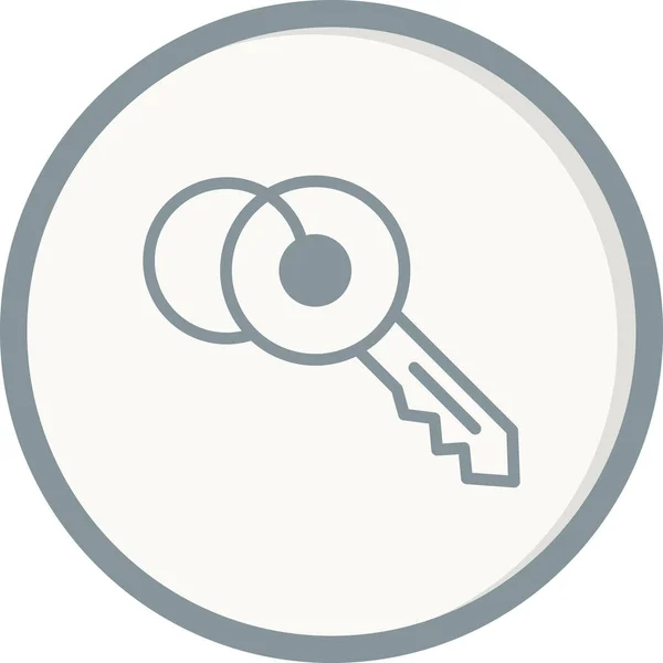 Schlüsselvektor Thin Line Symbol — Stockvektor