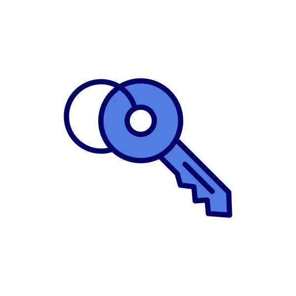 Schlüsselvektor Thin Line Symbol — Stockvektor