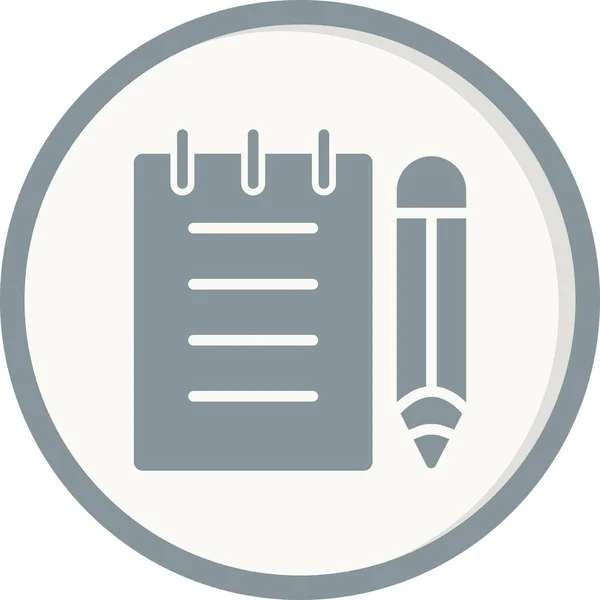 Pencil Notepad Icon Vector Illustration — 스톡 벡터