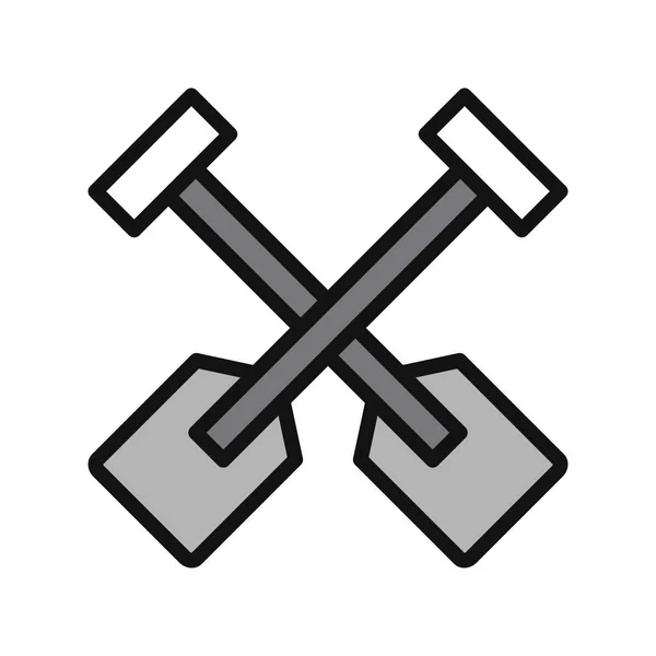 Vector Illustration Oars Icon — Archivo Imágenes Vectoriales