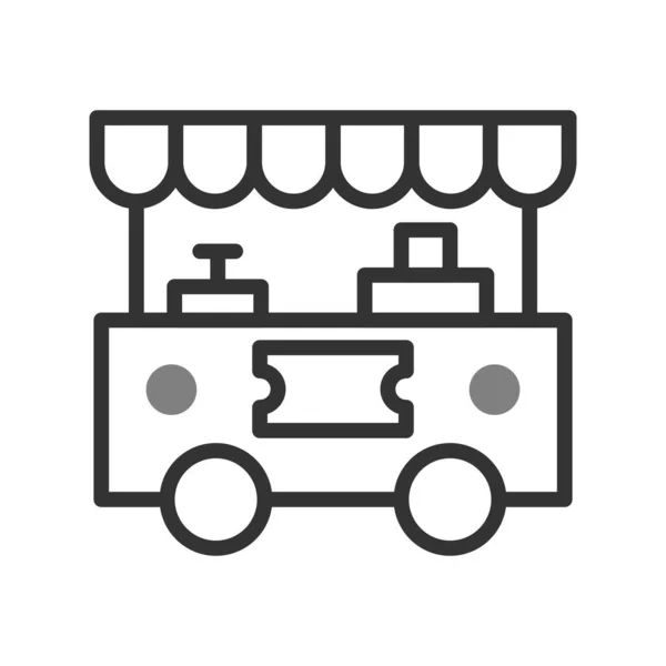 Obchod Obchod Obchod Obchod Vektorové Ilustrace Jednoduchý Design Stánku Potravinami — Stockový vektor