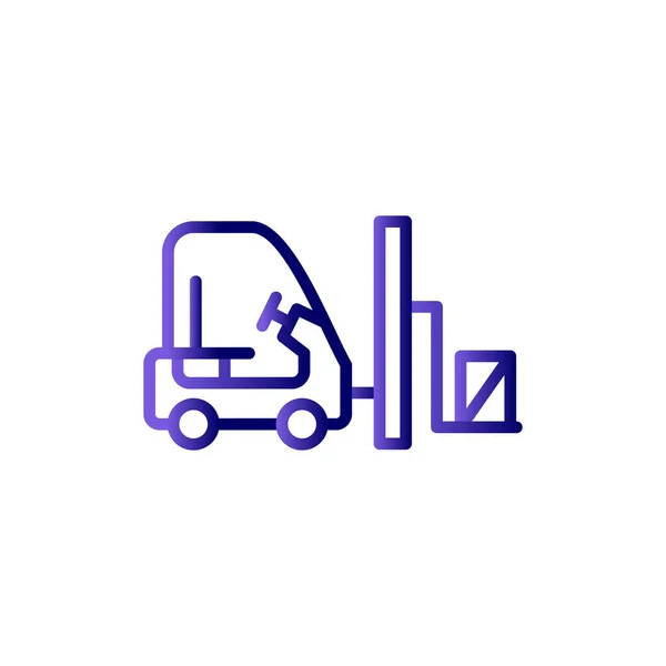 Forklift Icon Vector Thin Line Sign Isolated Contour Symbol Illustration — ストックベクタ