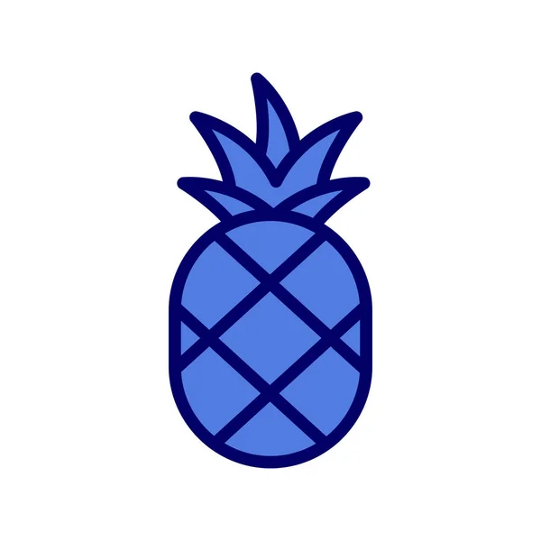 Icône Ligne Vectorielle Ananas — Image vectorielle