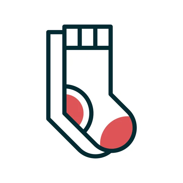 Socks Icon Vector Illustration — Vetor de Stock