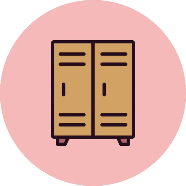 Vector Illustration Locker Icon — Stock Vector