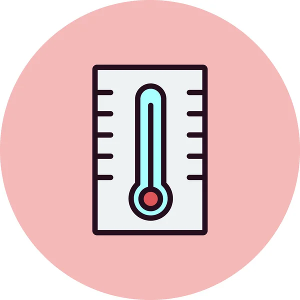 Thermometer Web Icoon Eenvoudige Illustratie — Stockvector