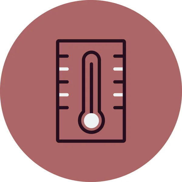 Termometer Webb Ikon Enkel Illustration — Stock vektor