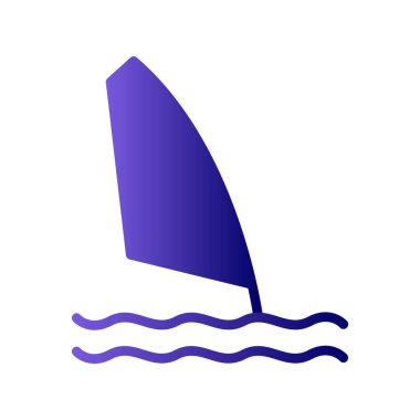 Rüzgâr sörfü. Web simgesi basit illüstrasyon