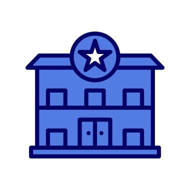 Modern Polis Karakolu simgesinin vektör illüstrasyonu