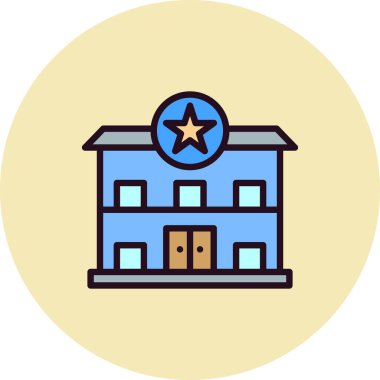 Modern Polis Karakolu simgesinin vektör illüstrasyonu