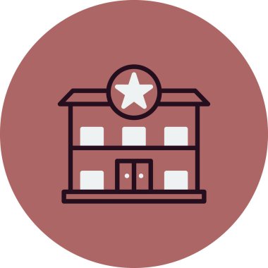 Modern Polis Karakolu simgesinin vektör illüstrasyonu